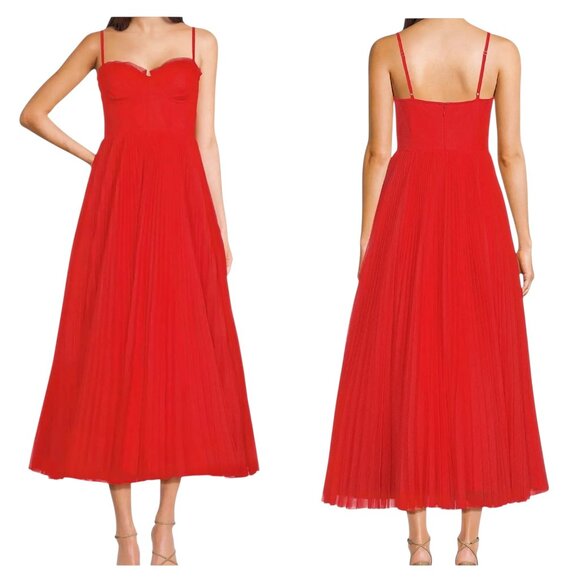 Hutch Carley Tulle Gown Red Maxi Dress Size 14 NWT